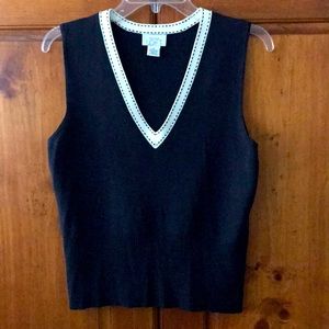 Black fancy sweater vest